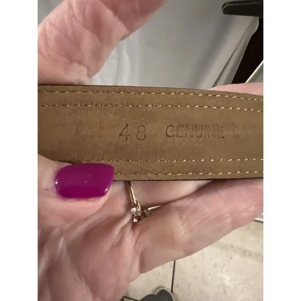 Men’s Brown Leather Belt Sz 48